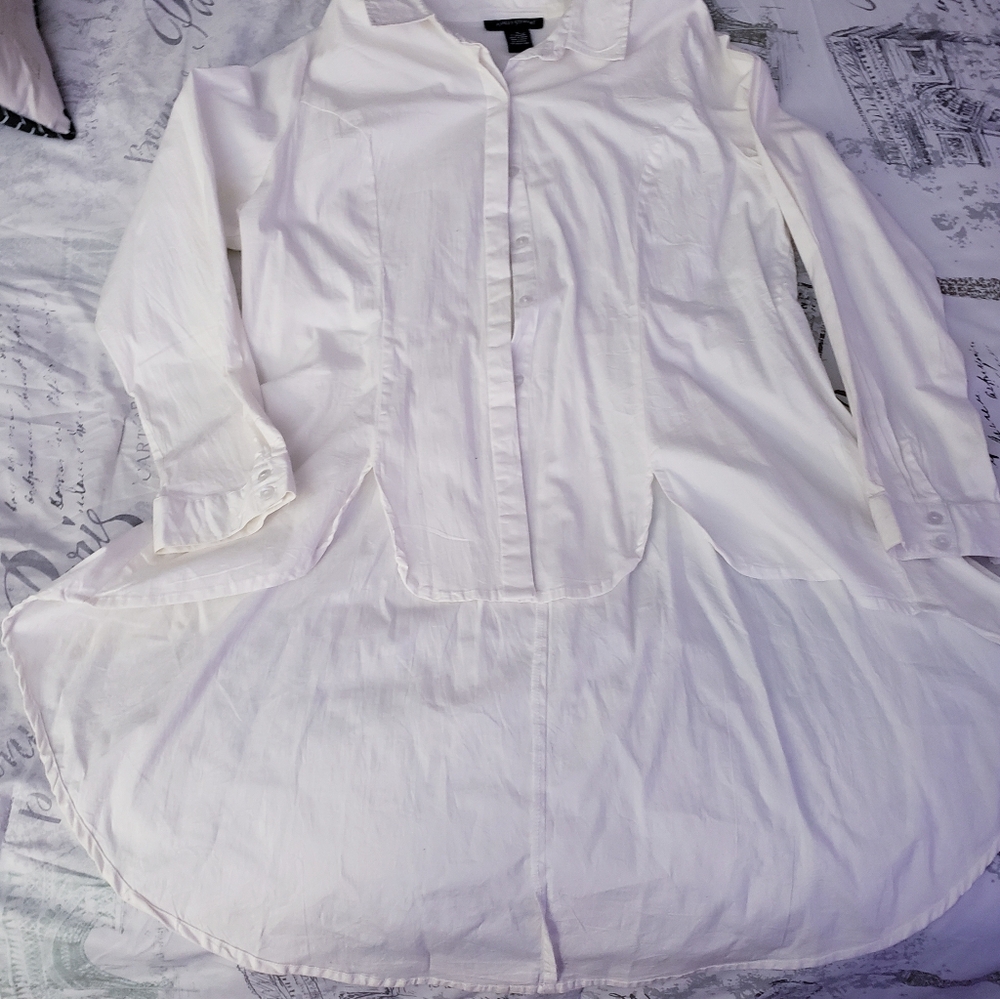 Long back button down blouse